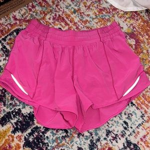 pink lululemon athletic shorts